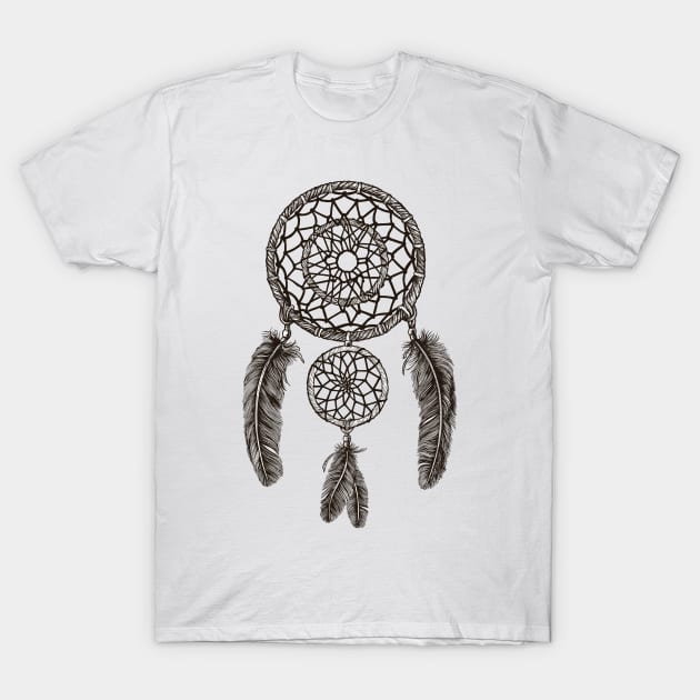 Double Dreamcatcher T-Shirt by rcaldwell